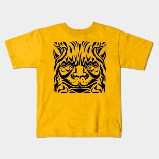 Cat's Head - Dark on Light Kids T-Shirt